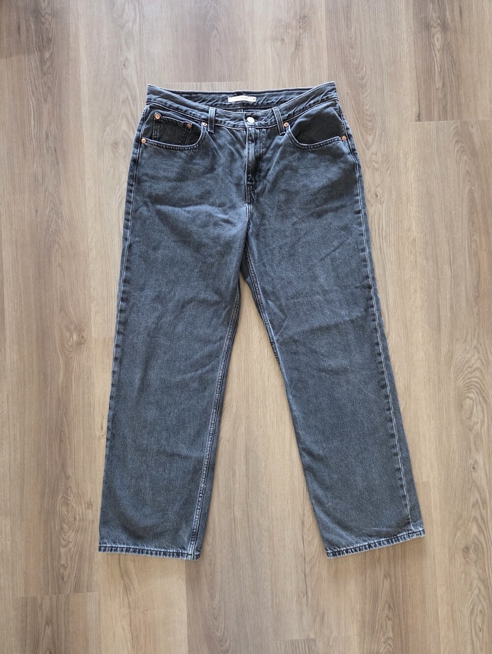 Levi's Wmns Low Pro Straight 31 Faded Black Hipster Festival Grunge Normcore